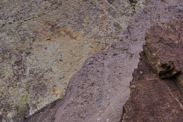 sand wall in lime red canyon, dry arid soil due to lack of water