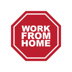 Vector Work From Home Sign