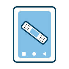 smartphone with cureband health online half line style