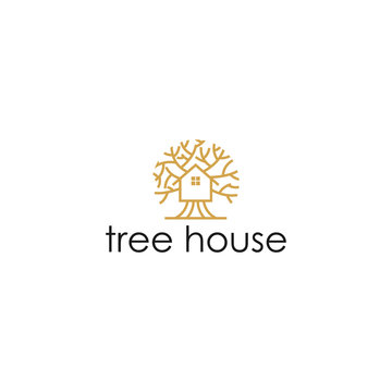 Tree House illustration logo for Environmental care related business