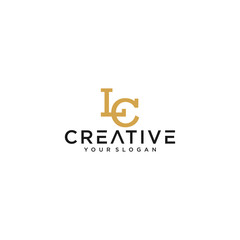 initial letter lc logo vector concept
