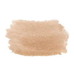 Abstract watercolor stain brown background. Texture summer land , hillock. Splash color Africa design for card, poster, banner, logo, business card.