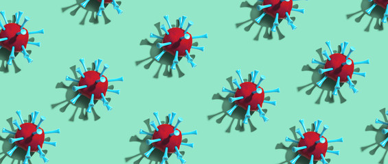 Viral epidemic influenza and Coronavirus Covid-19 concept