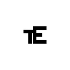 TE T E Letter Logo Design Vector Template