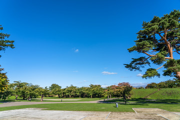 Goryokaku park, A star shaped fort park in Hakodate city, Hokkaido, Japan