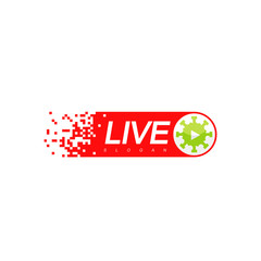 Live Streaming Logo For Virus Updates. Corona Virus And Other Virus Like Hanta , Ebola , SARS And MERS.