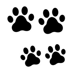 Fototapeta premium Paw print icon, foot print