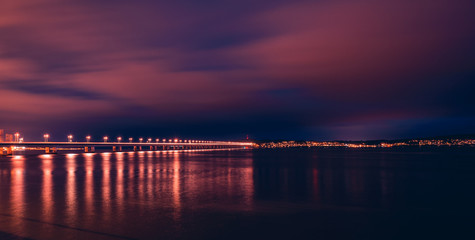 Dundee's  NIght time Beach waves 