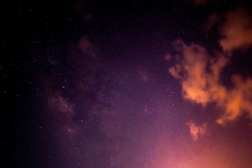 Milky way galaxy and starfield on night sky background, beautiful sky on summer night, bebula outer...