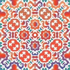 Antique ornate tiles talavera mexico.