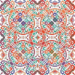 Ethnic ceramic tile in mexican talavera.