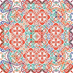 Fototapeta premium Ethnic ceramic tile in mexican talavera.