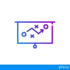 strategy icon with circular images, crosses and arrows.vector illustration