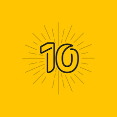 10 Years Anniversary Celebration Vector Template Design Illustration