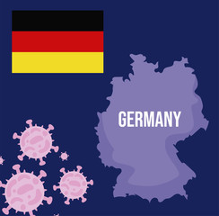 germany map with 2019 ncov infographic