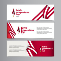 Happy Latvia Independence Day Celebration Creative Design Vector Template Design Illustration