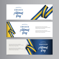 Happy Sweden Independence Day Celebration Creative Design Vector Template Design Illustration