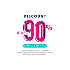 Discount up to 90% off Limited Time Only Vector Template Design Illustration