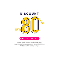 Discount up to 80% off Limited Time Only Vector Template Design Illustration