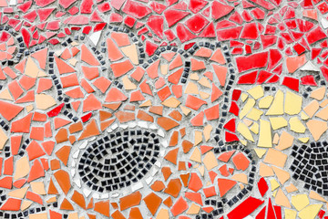 Fragment of mosaic wall background