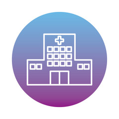 hospital building block style icon
