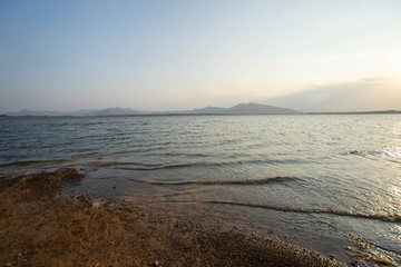 Backgrounds Textures Wave Water flow  In the river Reflection Light from Sunset