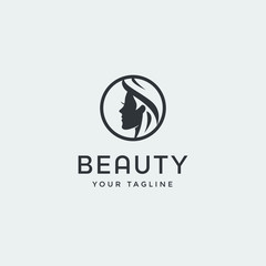 beauty logo template vector design	