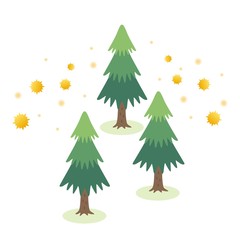 杉花粉のイラスト3