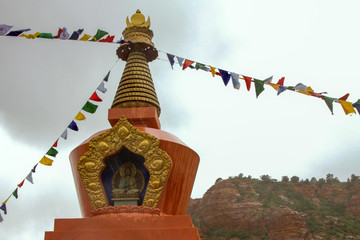 Close up of Amitabha Stupa buddhist site in Sedona Arizona