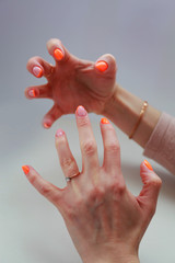 smartphone in beautiful female hands