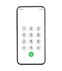 Display Keypad with numberst for mobile phone.Keypad for template in touchscreen device. mockup...