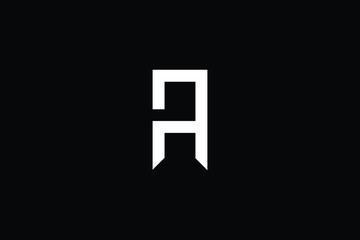Obraz premium Minimal elegant monogram art logo. Outstanding professional trendy awesome artistic R RP PR initial based Alphabet icon logo. Premium Business logo White color on black background
