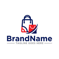 Shopping logo icon vector. Shopping modern design logo template.