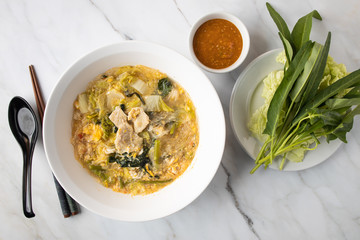 Pork Sukiyaki with sauce