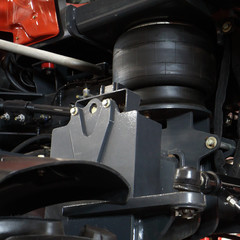 Image of a pneumatic suspension of a modern tractor.
