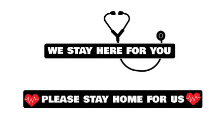 paper with stay at home holding on hand, protect from Coronavirus