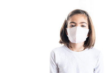 Young girl with mask