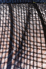 Shadow and light on Rattan texture