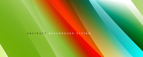 Wave liquid style lines with shadows and light on gradient background