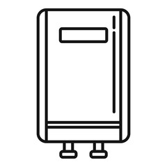 Boiler tank icon. Outline boiler tank vector icon for web design isolated on white background