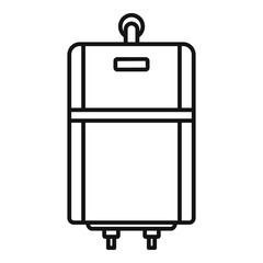 Central boiler icon. Outline central boiler vector icon for web design isolated on white background
