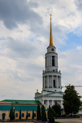 Bell tower of Nativity of Our Lady Monastery in Zadonsk, Russia