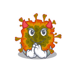 A picture of duvinacovirus in devil cartoon design