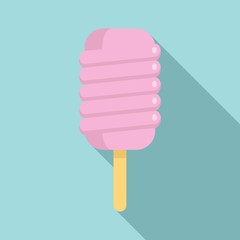 Sweet popsicle icon. Flat illustration of sweet popsicle vector icon for web design