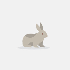 Rabbit, bunny - vector, easter illustration.