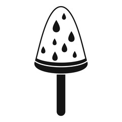 Watermelon ice cream icon. Simple illustration of watermelon ice cream vector icon for web design isolated on white background