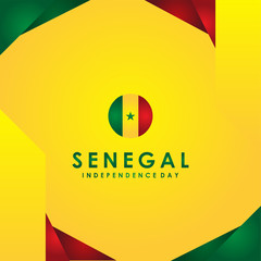 Fototapeta na wymiar Senegal Independence Day Vector Design For Banner or Background