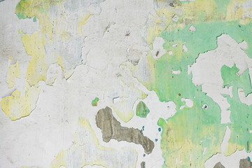 white and green rough wall