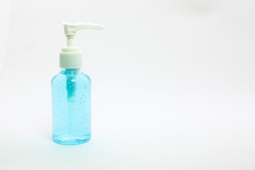 Obraz na płótnie Canvas alcohol gel for hand wash anti virus on white background