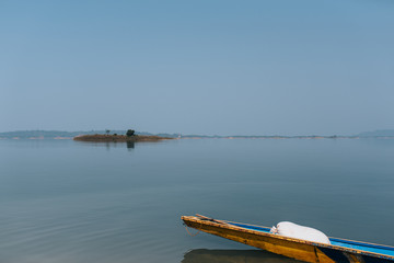 Fototapeta premium canoe on the lake